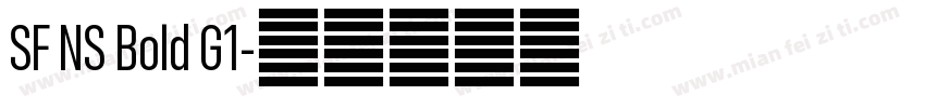 SF NS Bold G1字体转换